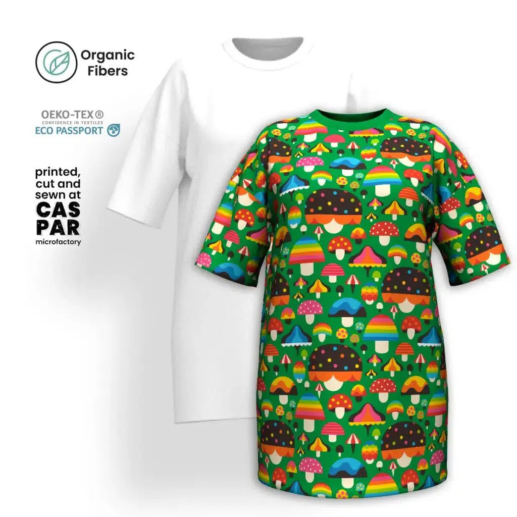 Buy Now MUSHROOM MANIA green - T-shirt dress (organic cotton)