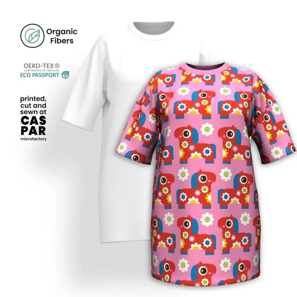 Special Savings PONY BLOOM pink - T-shirt dress (organic cotton)