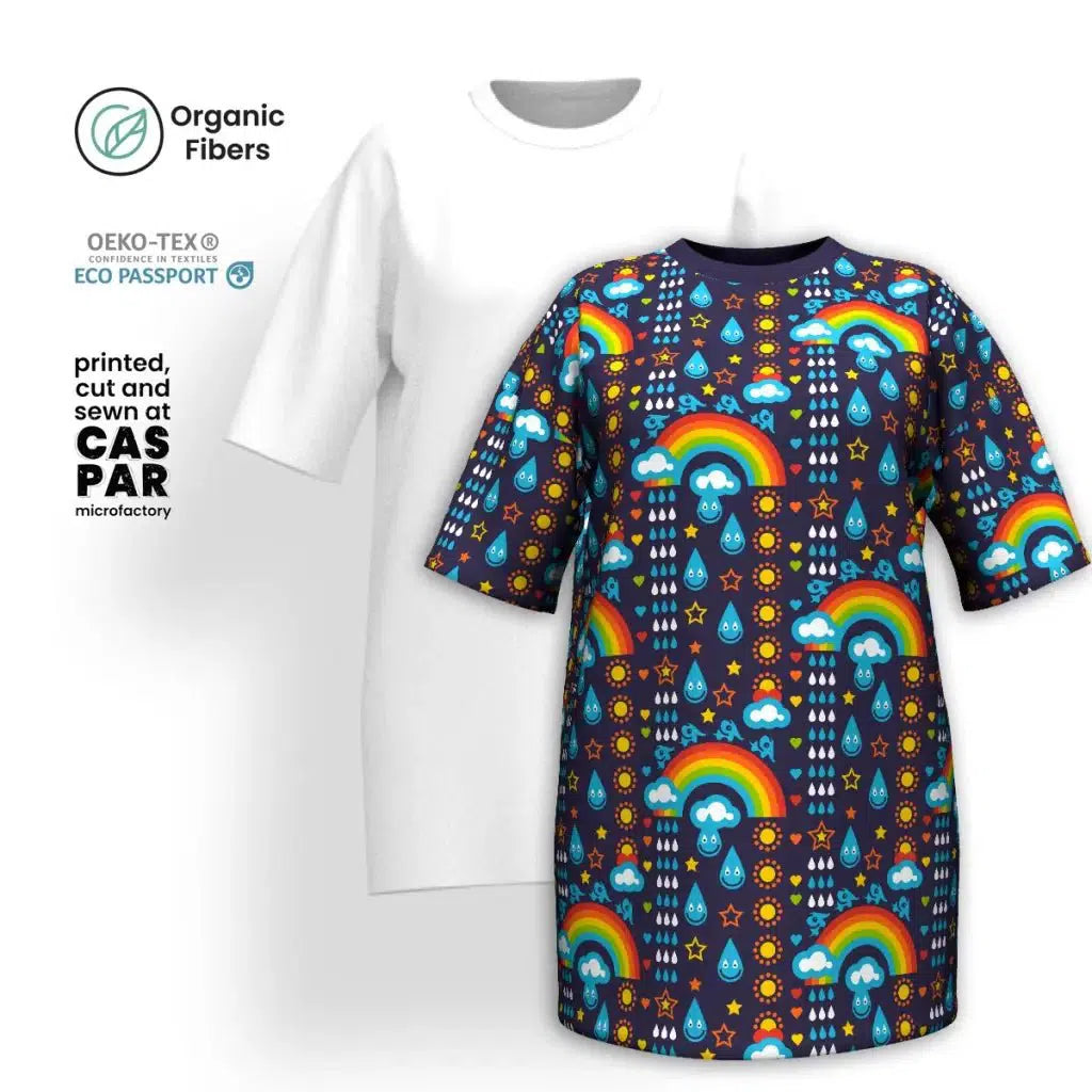 Mega Sale RAINBOWPHANT blue - T-shirt dress (organic cotton)