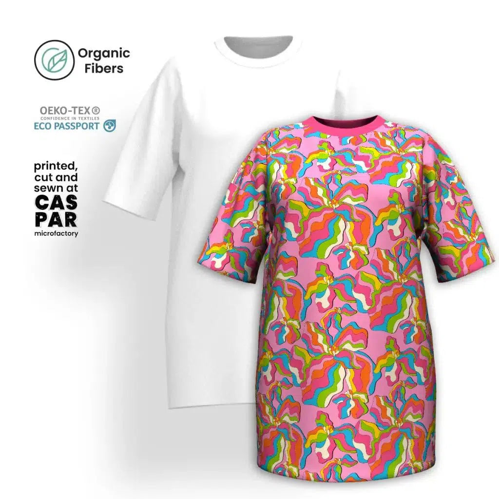 Price Cut SASSY IRIS pink - T-shirt dress (organic cotton)