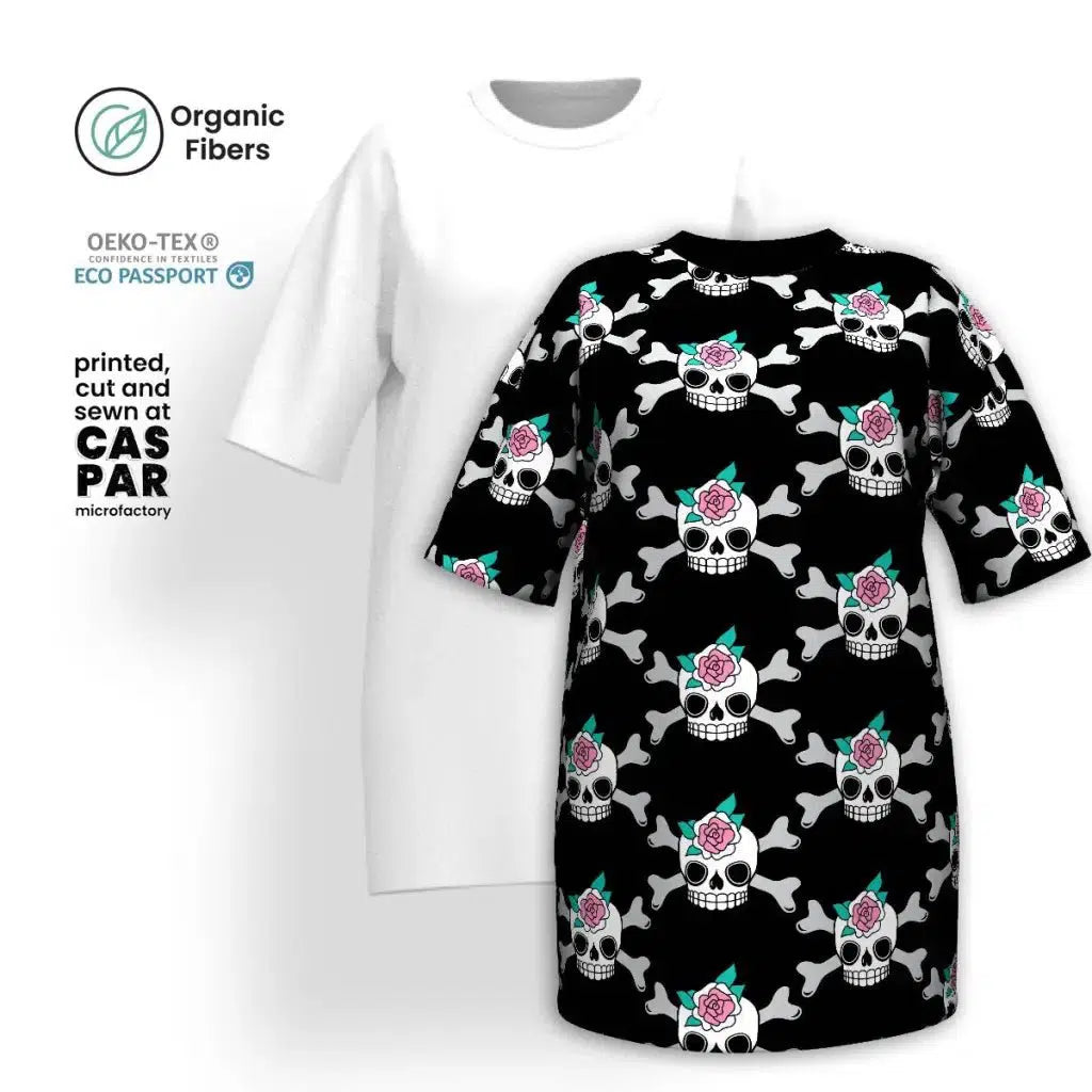 Lowest Prices SKULLROSE black - T-shirt dress (organic cotton)