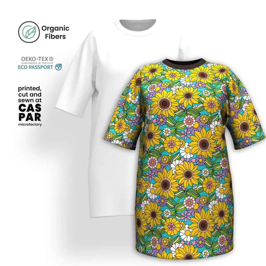 Midnight Madness SUNDANCE turquoise - T-shirt dress (organic cotton)