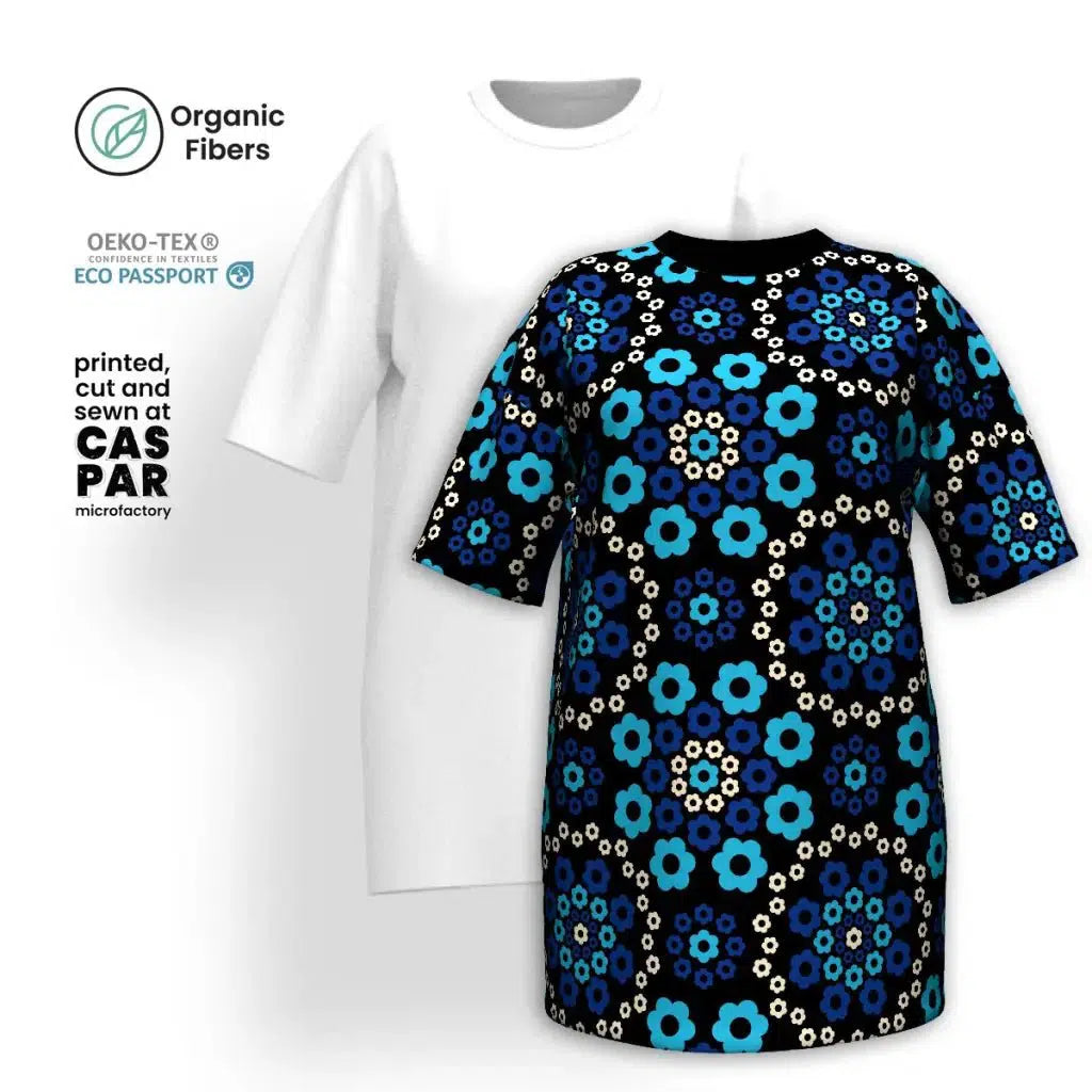 Daily Specials YESTERDAY blue - T-shirt dress (organic cotton)