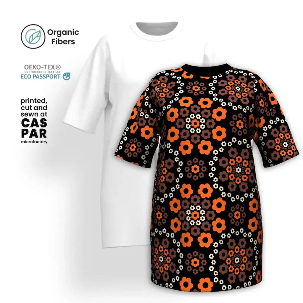 Blowout Deals YESTERDAY orange brown - T-shirt dress (organic cotton)