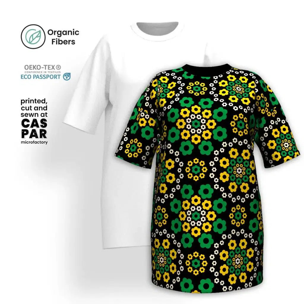 Buy More, Save More YESTERDAY yellow green - T-shirt dress (organic cotton)