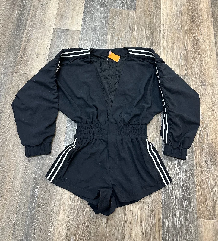 Can't Be Beat Athletic Romper By Free People In Black, Size: Xs
