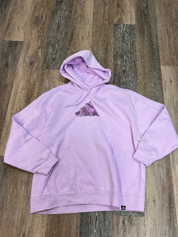 Buy Now Athletic Sweatshirt Hoodie By Adidas In Purple, Size: Xl