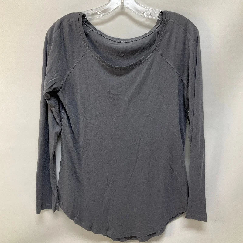 Deal Dash Athletic Top Long Sleeve Crewneck By Lululemon In Blue, Size: 4
