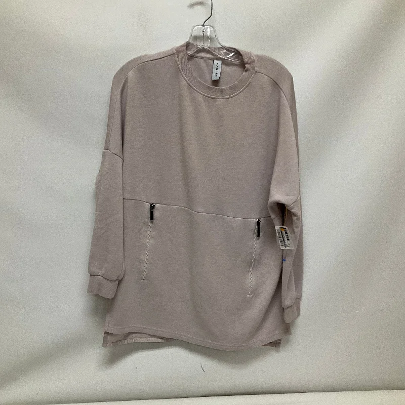 Discount Extravaganza Athletic Top Long Sleeve Crewneck By Varley In Pink, Size: Xs