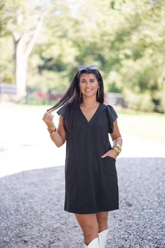 Reduced Prices My Favorite Black Textured Dress