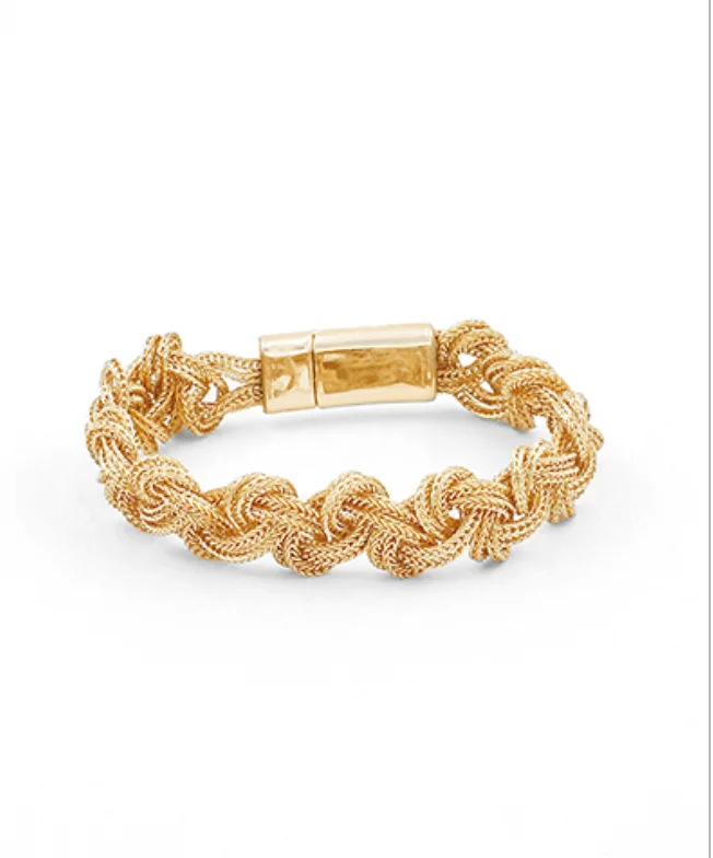 Discount Deals Braided Magnetic Gold Bracelet