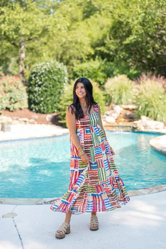Online Specials Chasing Fall Multicolor Midi Dress
