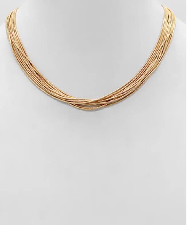 Savings Bonanza Slinky Dainty Layered Gold Necklace