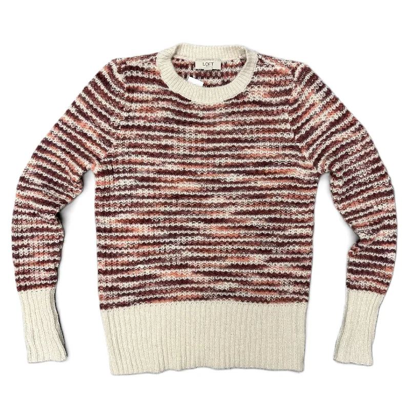 Mega Sale Sweater By Loft In Cream & Red, Size: S