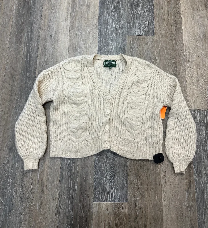 Online Only Sweater Cardigan By American Eagle In Cream, Size: S
