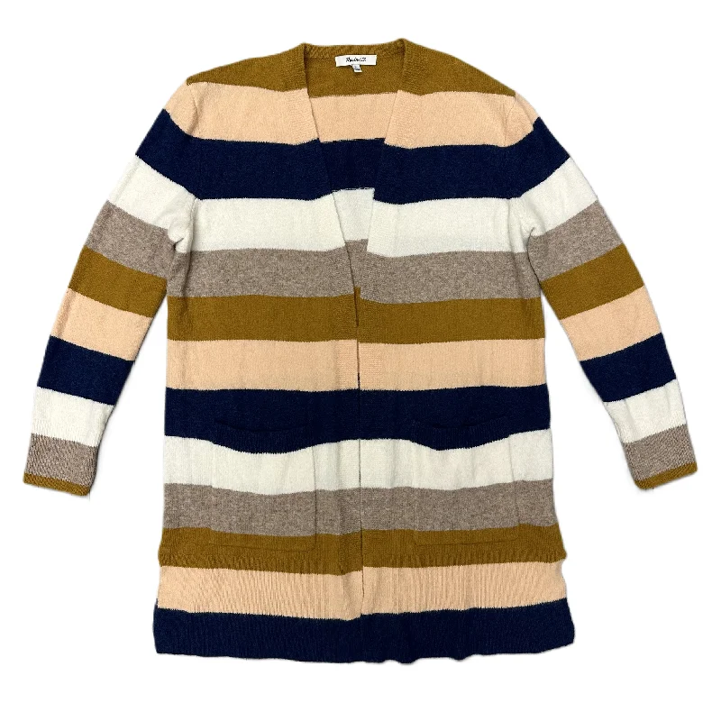 Exclusive Preview Sweater Cardigan By Madewell In Blue & Cream, Size: Xs