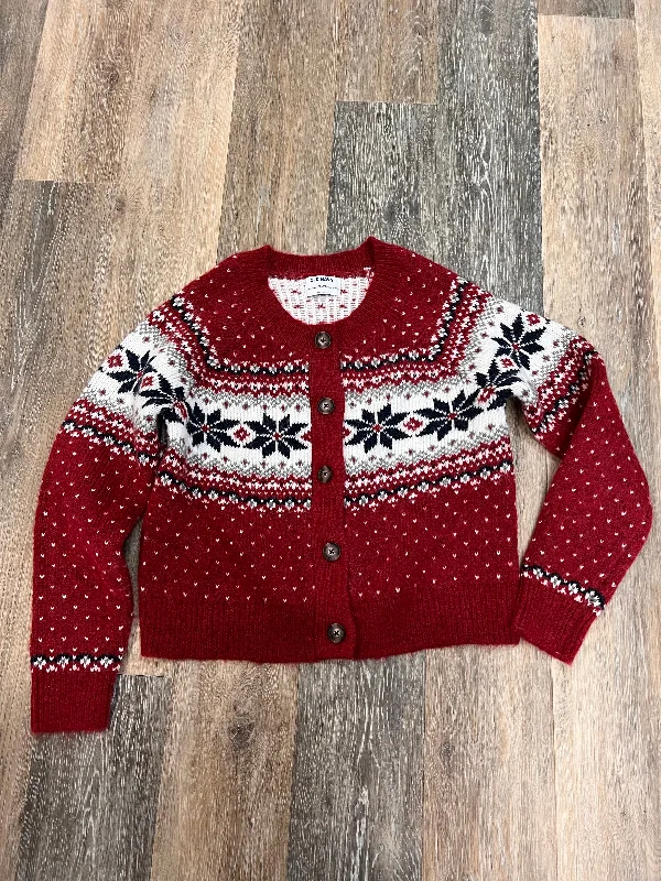 Act Fast Sweater Cardigan By Old Navy In Red, Size: Xs