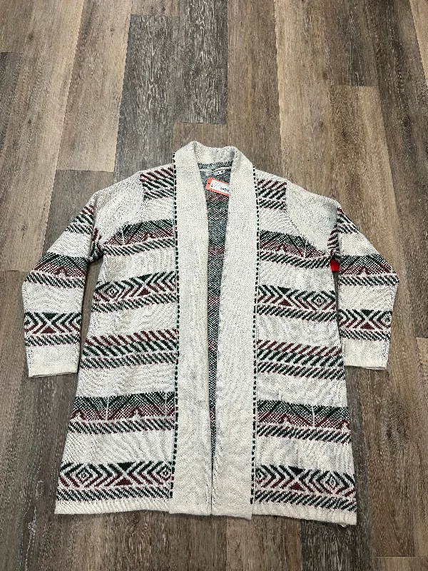 Don’t Miss Out Sweater Cardigan By Staccato In Green & Red, Size: 2x