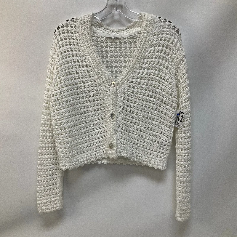 Online Exclusive Sweater Cardigan By Vince In White, Size: Xxs