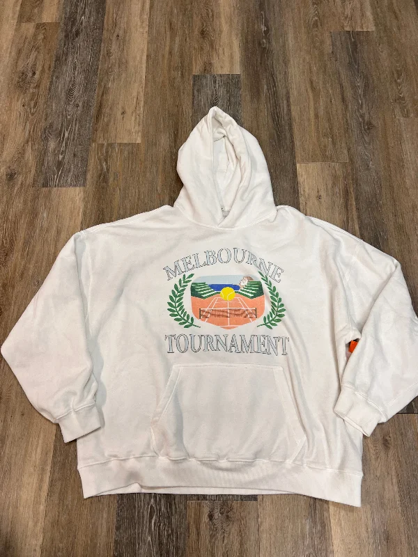Price Rollback Sweatshirt Hoodie By Abercrombie And Fitch In White, Size: Xxl