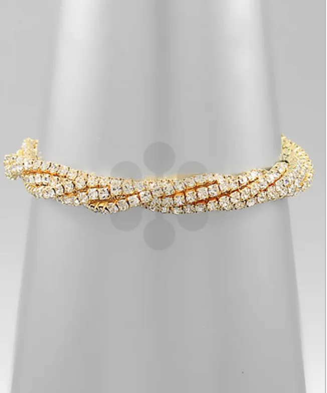 Discount Extravaganza The Small Twisted Crystal Bracelet