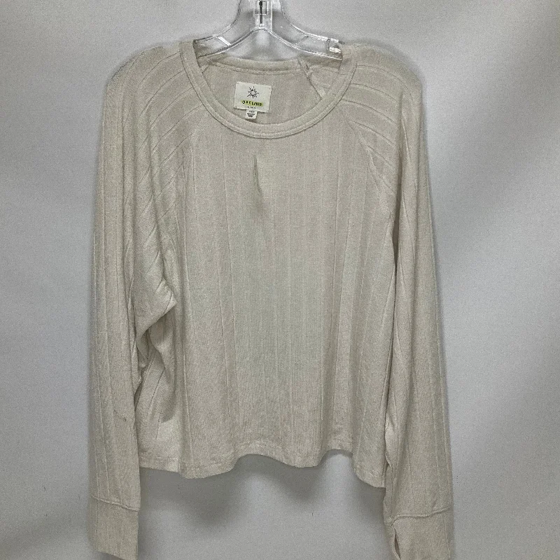 Midnight Madness Top Long Sleeve By Aerie In Cream, Size: Xl