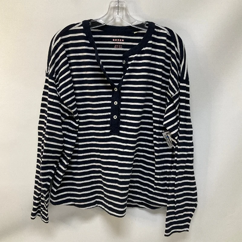 Price Smash Top Long Sleeve By Boden In Striped Pattern, Size: L
