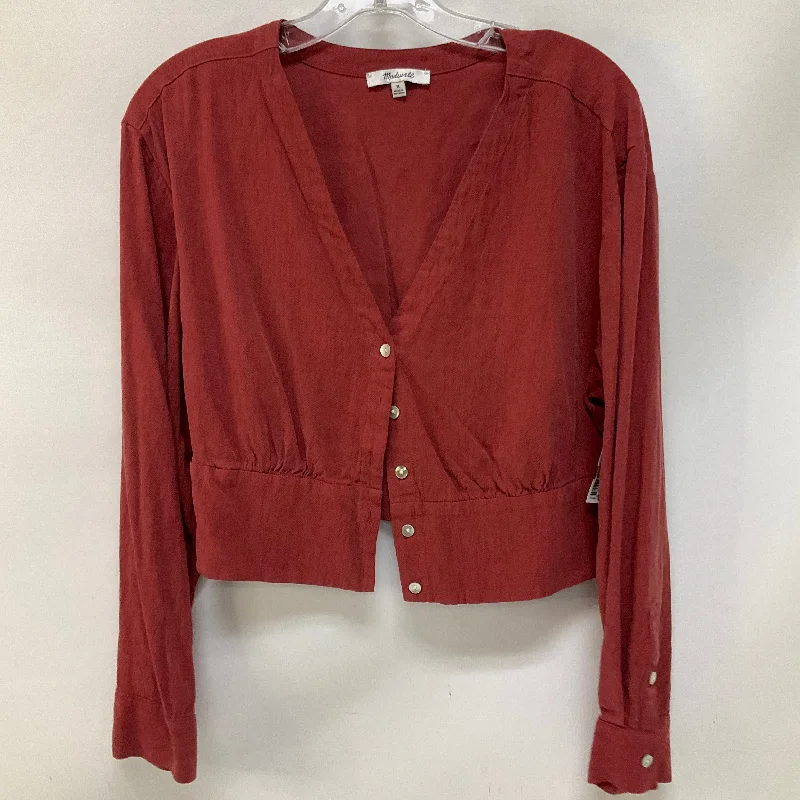 Overstock Top Long Sleeve By Madewell In Red, Size: Xl
