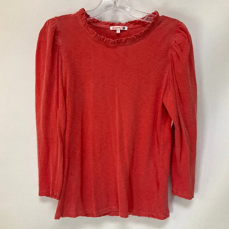 Steals and Deals Top Long Sleeve By Sundry In Orange, Size: Xs