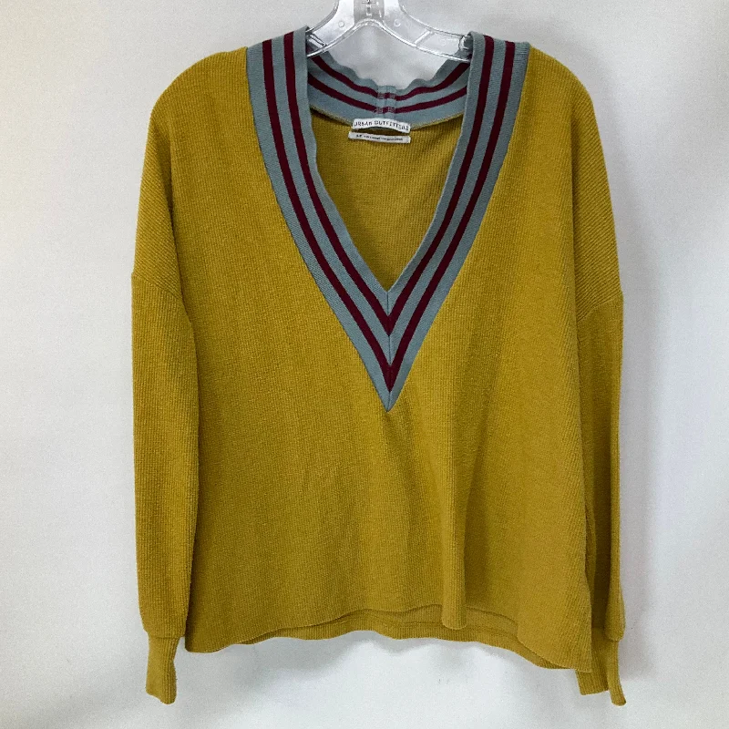 Crazy Savings Top Long Sleeve By Urban Outfitters In Yellow, Size: S
