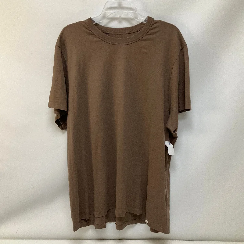 Flash Sale Top Short Sleeve Basic By Madewell In Brown, Size: Xxl