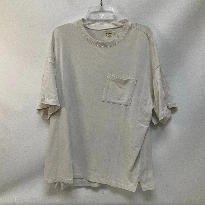 Deal of the Day Top Short Sleeve Basic By Madewell In Cream, Size: L