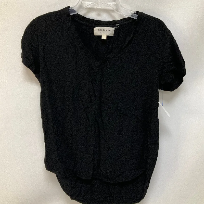 Limited Time Discount Top Short Sleeve By Cloth & Stone In Black, Size: S