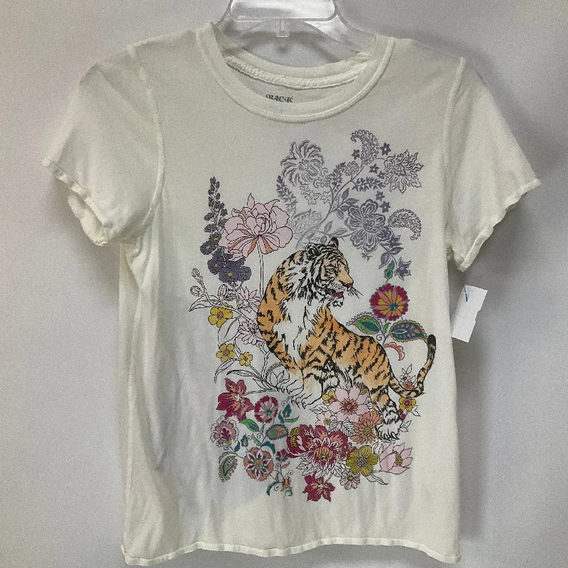 Savings Galore Top Short Sleeve By Cmb In Cream, Size: Xs