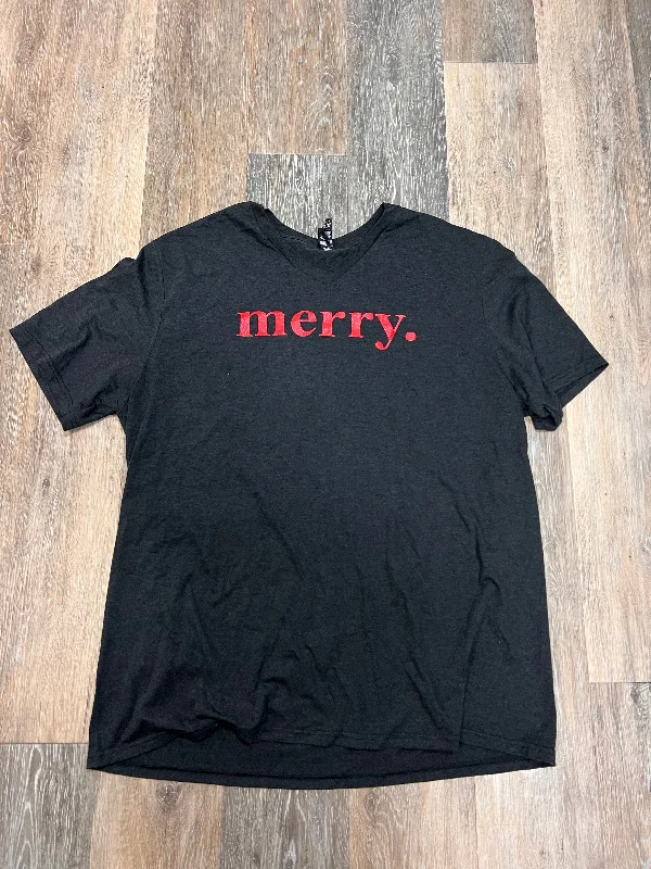 Limited Edition Top Short Sleeve By District In Black, Size: 2x