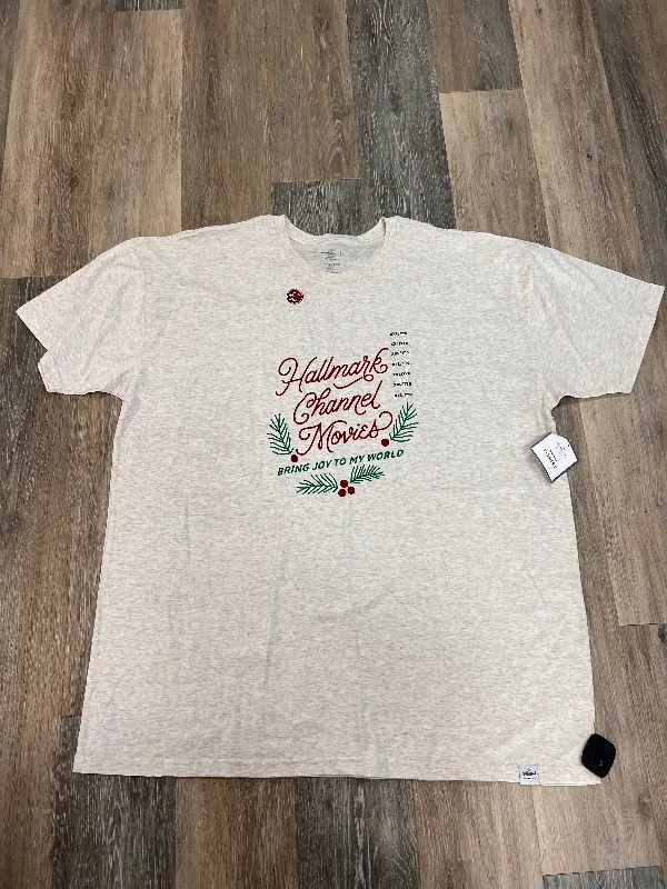 Final Clearance Top Short Sleeve By Hallmark In Cream, Size: 2x