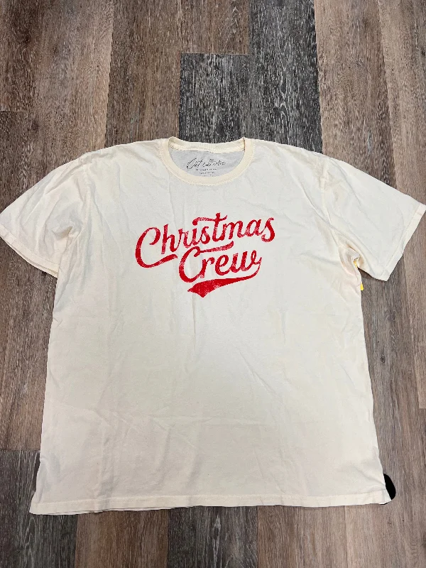 Referral Discount Top Short Sleeve By Oat Collective In Cream Size: L/XL
