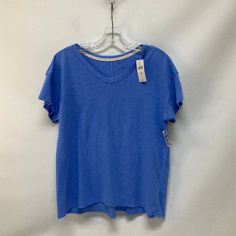 Exclusive Preview Top Short Sleeve By Pilcro In Blue, Size: Xs