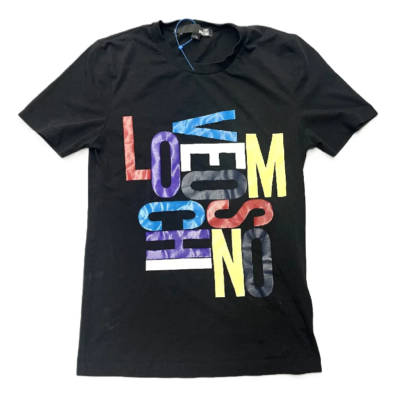 Online Only Top Short Sleeve Luxury Designer By Moschino In Multi-colored, Size: S
