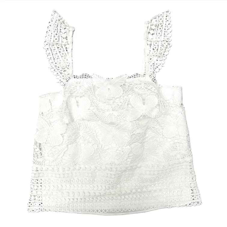 Deep Discounts Top Sleeveless Designer By Lilly Pulitzer In White, Size: Xs