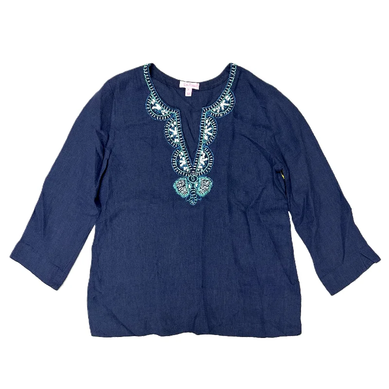 Lowest Prices Tunic Designer By Lilly Pulitzer In Navy, Size: M