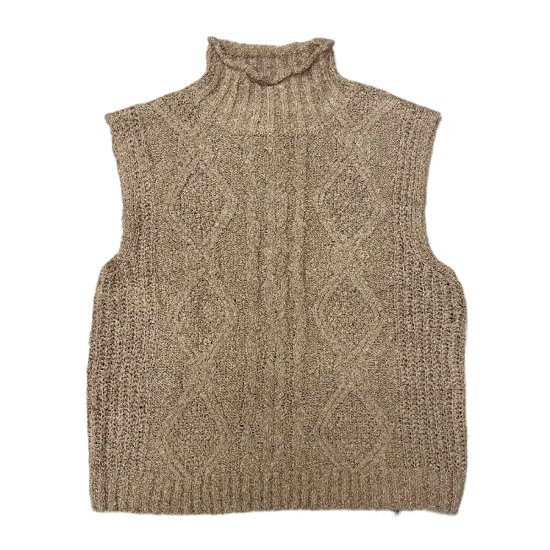 Price Slash Vest Sweater By Pinque In Taupe, Size: L