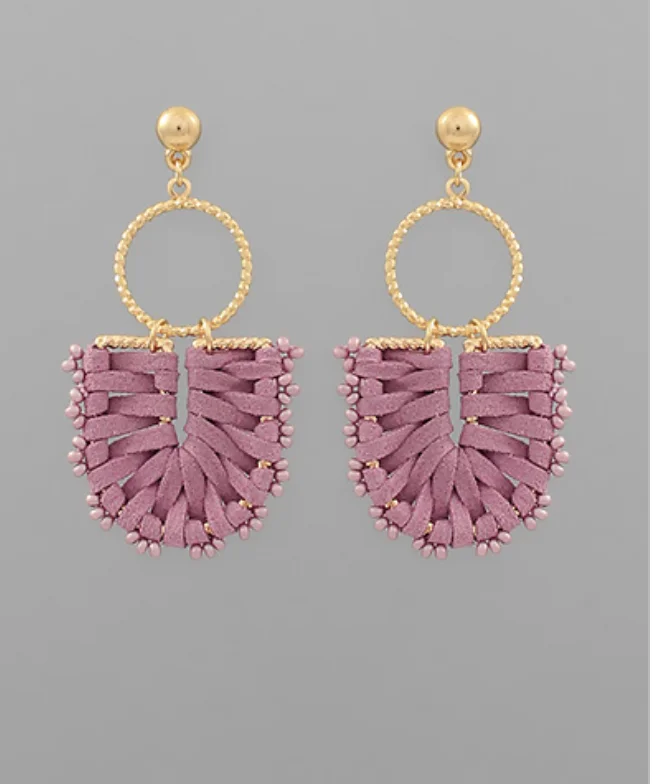 Crazy Deals Wrapped For Fall Purple Earrings