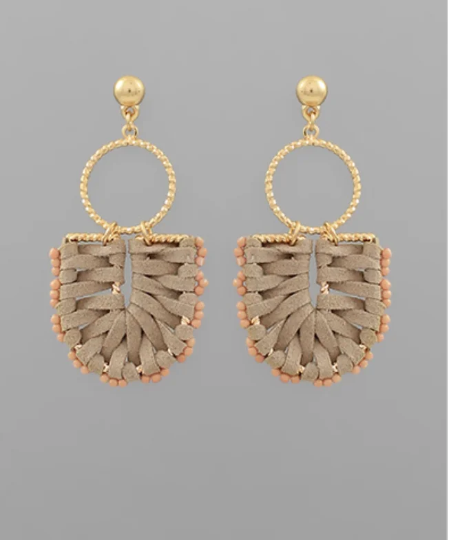 Buy Now Wrapped For Fall Taupe Earrings