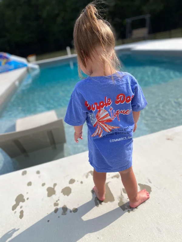Year-End Clearance Youth Purple Door Blue Patriotic Tee